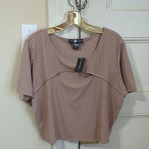 Ashley Stuart Plus Size Women's Short Sleeve Blouse NWT